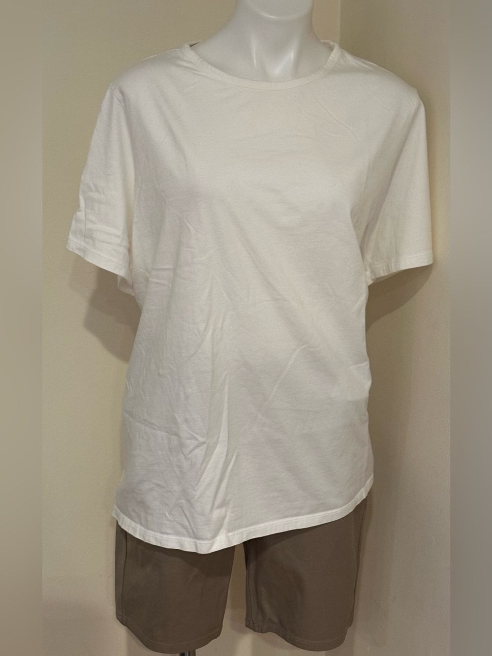 LAND’S END Casual White Short Tee Shirt Cotton Sz 3X